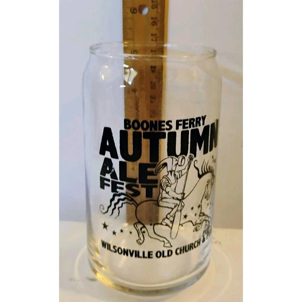 Set of 2 McMenamins Boones Ferry Autumn Ale Fest Can Glasses Wilsonville OR